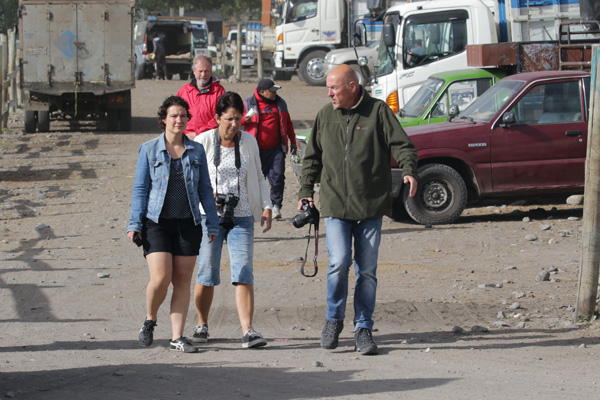 Gina op veemarkt in Riobamba